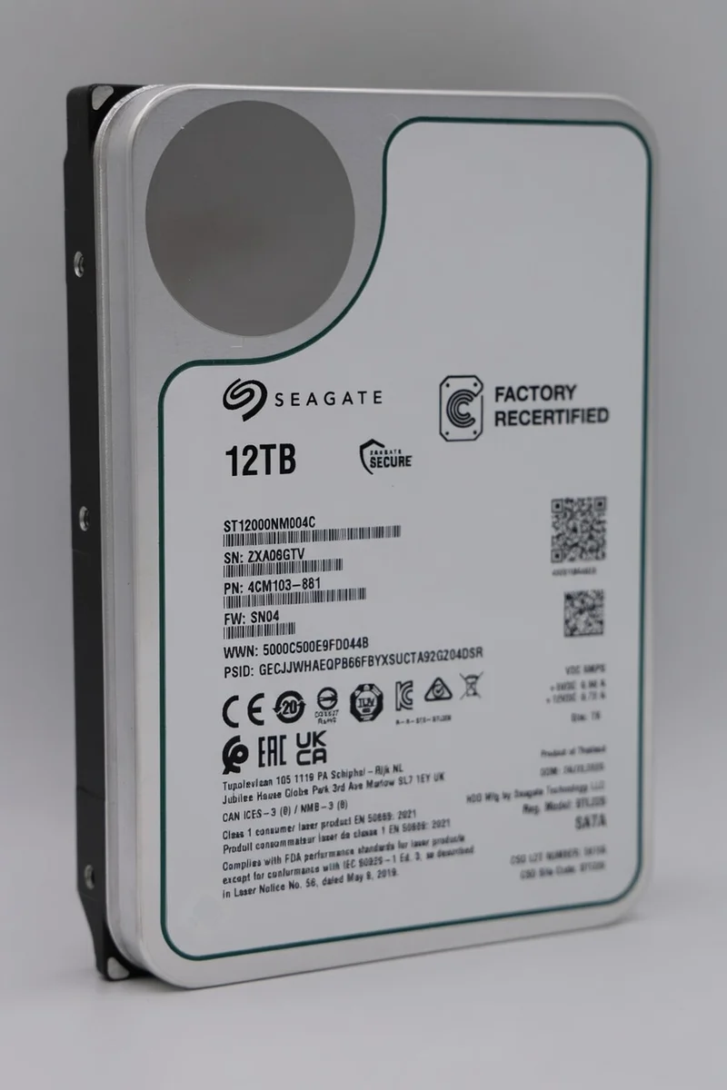 Seagate Exos 12 TB SATA Recertified Hard Drive - ST12000NM004C