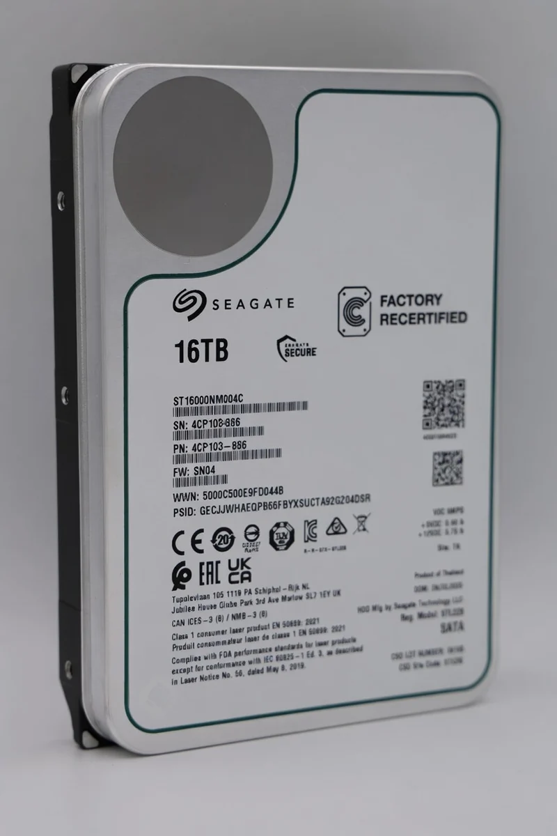 Seagate Exos 16 TB SATA Recertified Hard Drive - ST16000NM004C