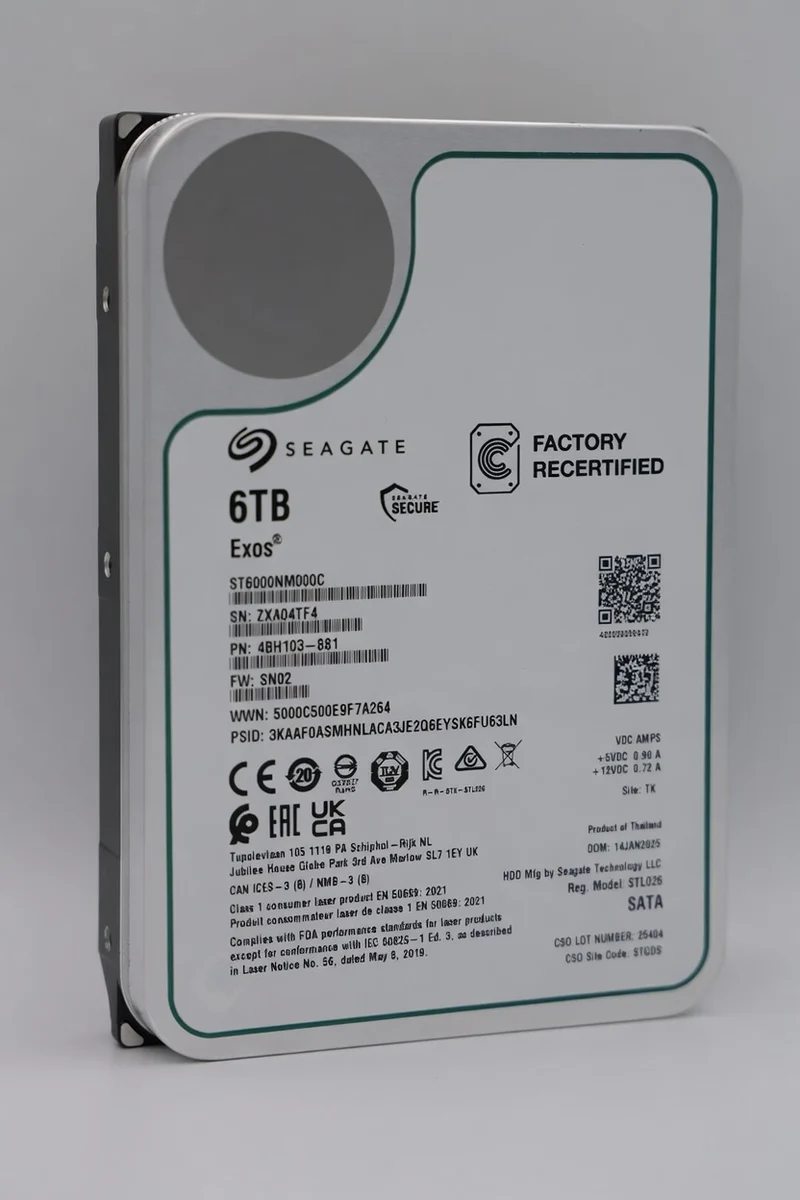 Seagate Exos 6 TB SATA Recertified Hard Drive - ST6000NM000C