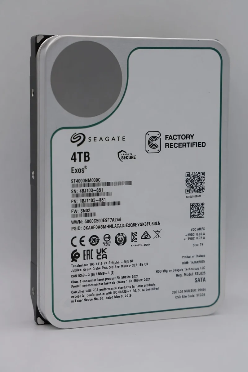 Seagate Exos 4 TB SATA Recertified Hard Drive - ST4000NM000C