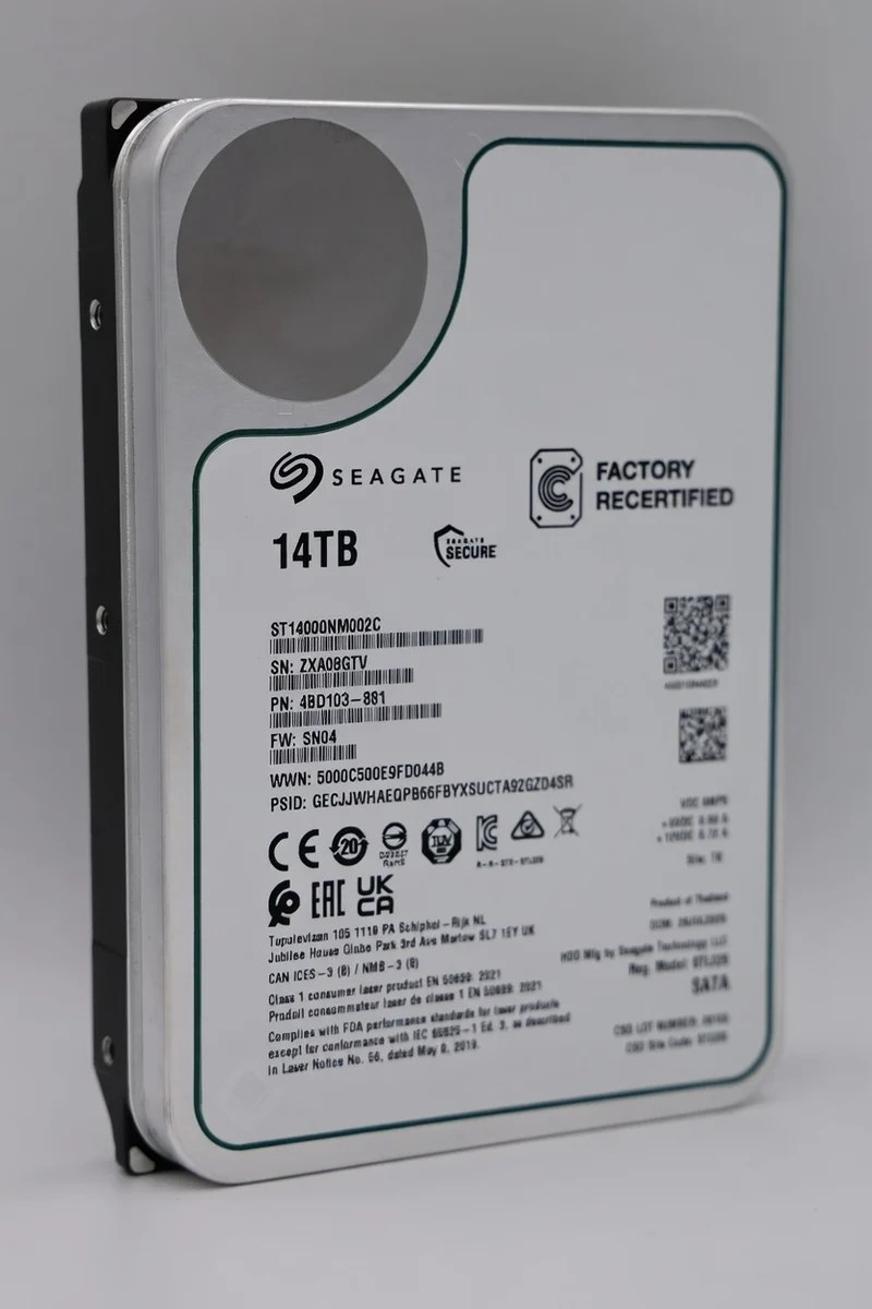 Seagate Exos 14 TB SATA Recertified Hard Drive - ST14000NM002C